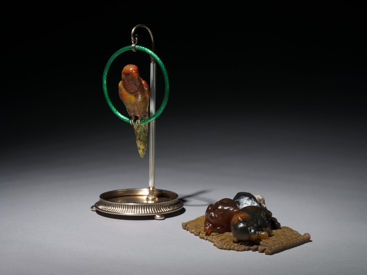 Kölykök szőnyegen, 1800-as évek vége – 1900-as évek eleje alkotó: Carl Fabergé