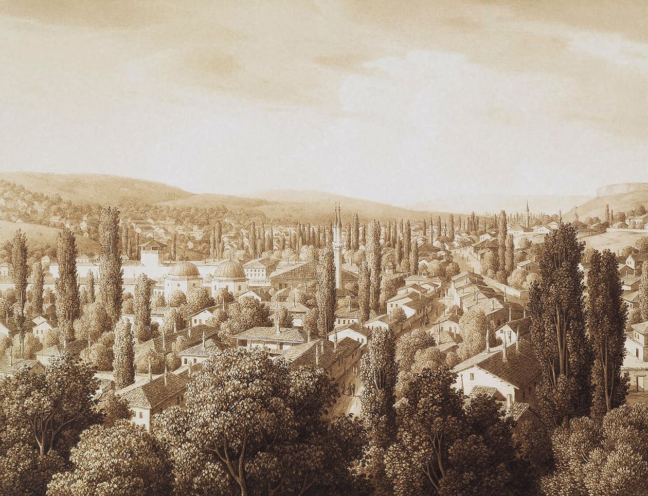 Bakhchisaray látképe, 1824 alkotó: Carl Ferdinand von Kugelgen