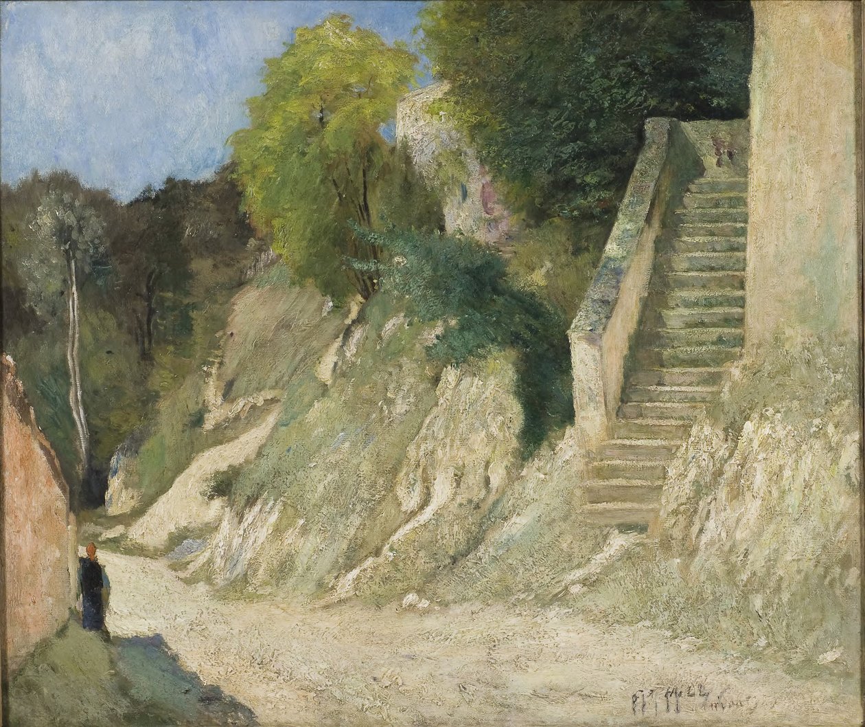 Meredek emelkedő Montigny-sur-Loing-ban alkotó: Carl Fredrik Hill