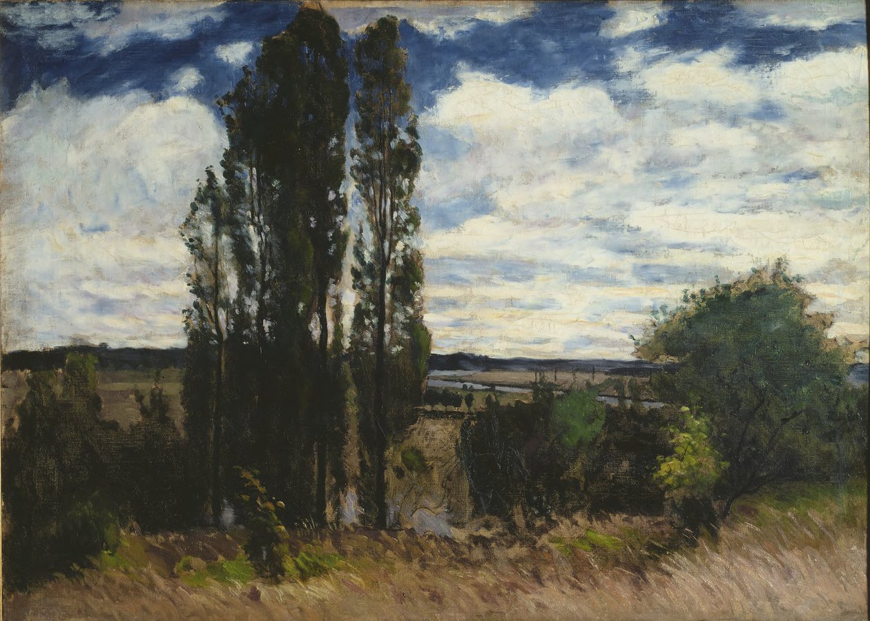 Szajna. Táj nyárfákkal alkotó: Carl Fredrik Hill