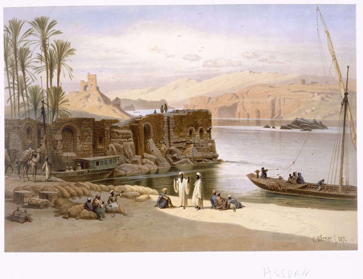 Asszuán, 1871 alkotó: Carl Friedrich Heinrich Werner
