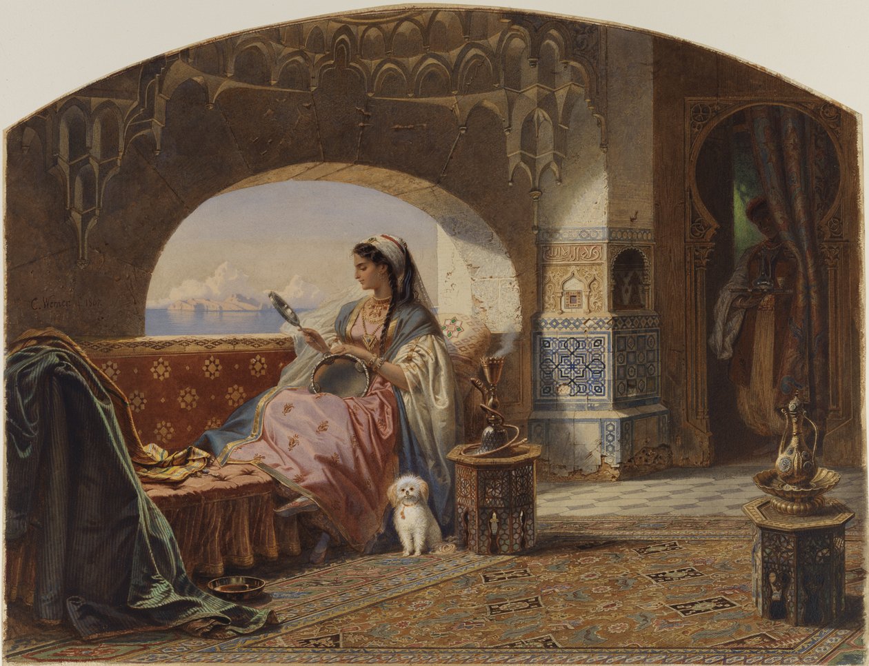 Szépség tamburával alkotó: Carl Friedrich Heinrich Werner