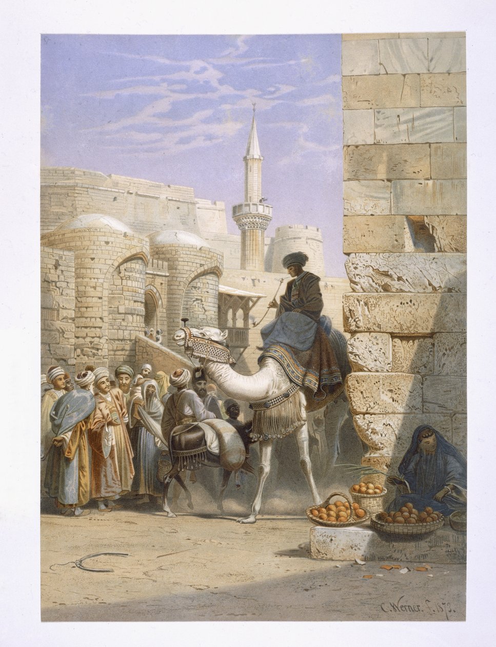 Lebon utca Kairóban alkotó: Carl Friedrich Heinrich Werner