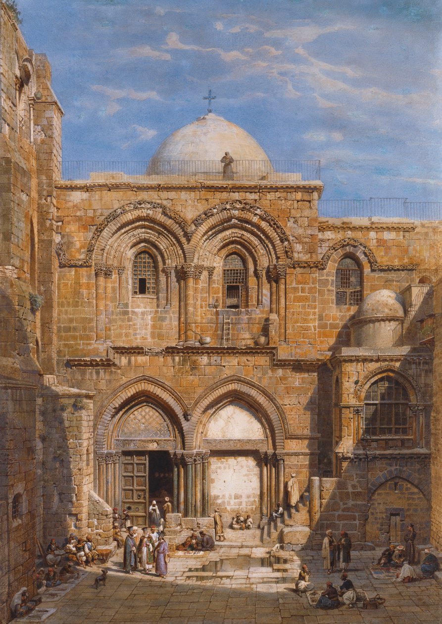 A Szent Sír-templom, Jeruzsálem, 1862 alkotó: Carl Friedrich Heinrich Werner