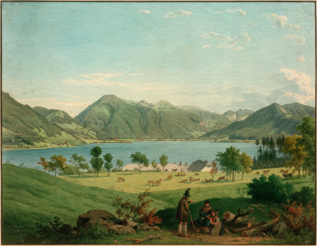 A Tegernsee Kaltenbrunn közelében alkotó: Carl Friedrich Heinzmann