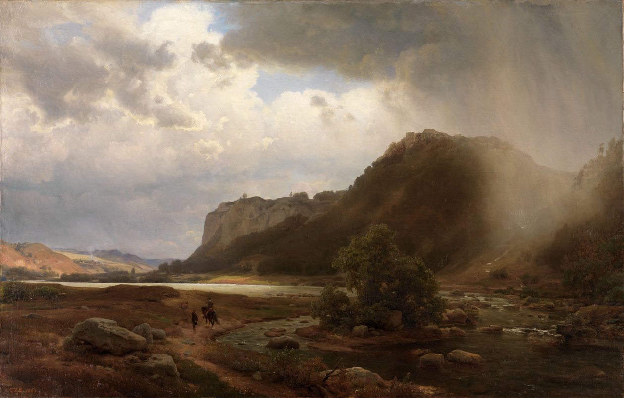 Folyóparti táj alkotó: Carl Friedrich Lessing