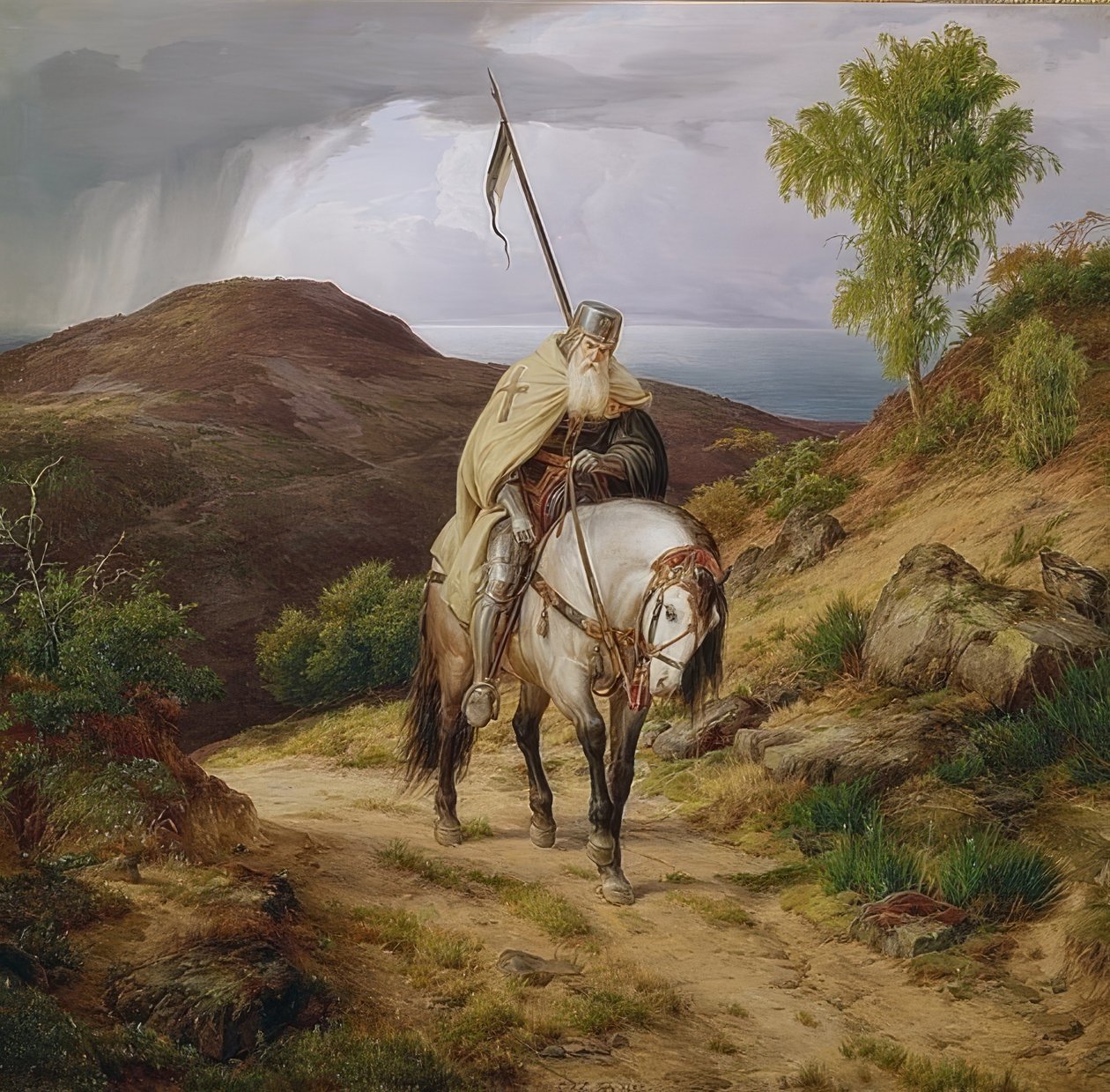 Visszatérő keresztes. 1835 alkotó: Carl Friedrich Lessing