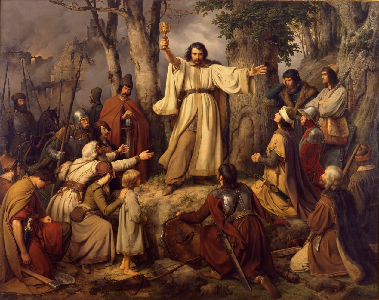 Huszita prédikáció alkotó: Carl Friedrich Lessing