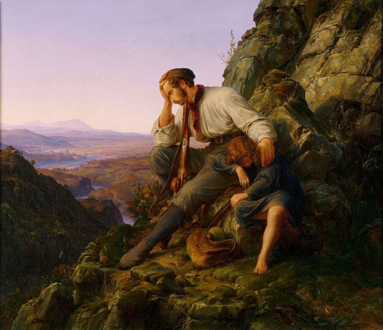 A rabló és gyermeke, 1832 alkotó: Carl Friedrich Lessing