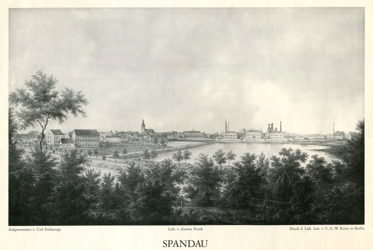 Kilátás Spandau városára 1860 körül alkotó: Carl Frühsorge