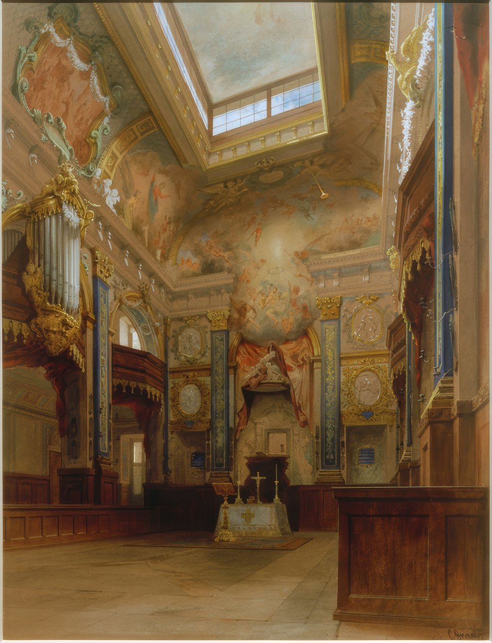 Kápolna a Charlottenburg-palotában alkotó: Carl Georg Anton Gräb