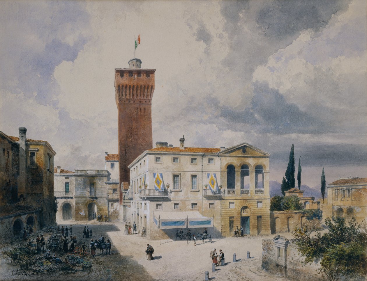 Piacenzai piactér alkotó: Carl Georg Anton Graeb