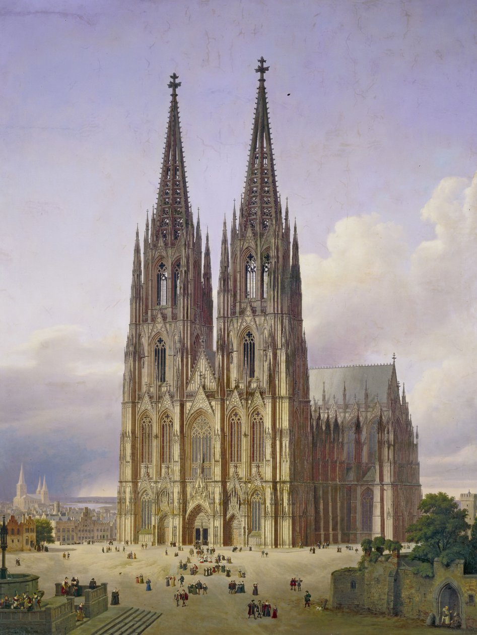 Ideális kilátás a kölni dómra, 1834-1836 alkotó: Carl Georg Adolph Hasenpflug
