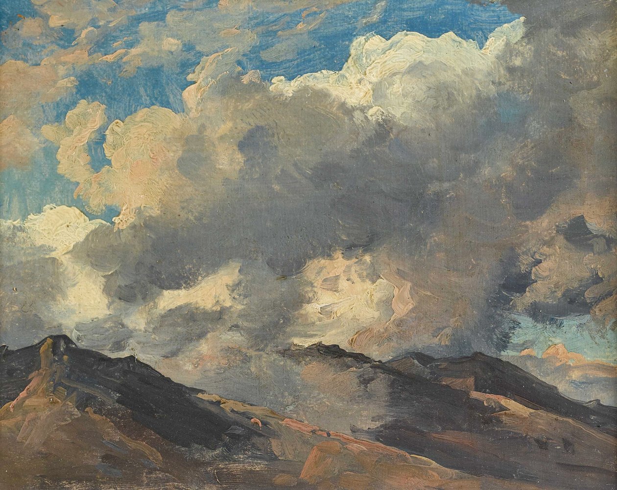 Német: Hegycsúcs a felhőkben alkotó: Carl Gustav Carus