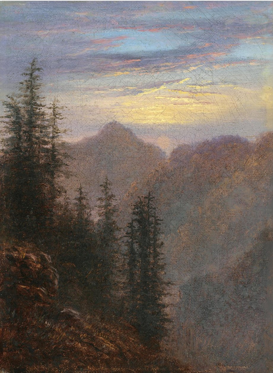 Hegyi táj alkonyatkor alkotó: Carl Gustav Carus