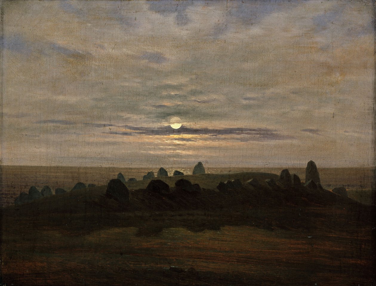 Kőkorszaki fellegvár, Nobbin, Rügen szigete alkotó: Carl Gustav Carus