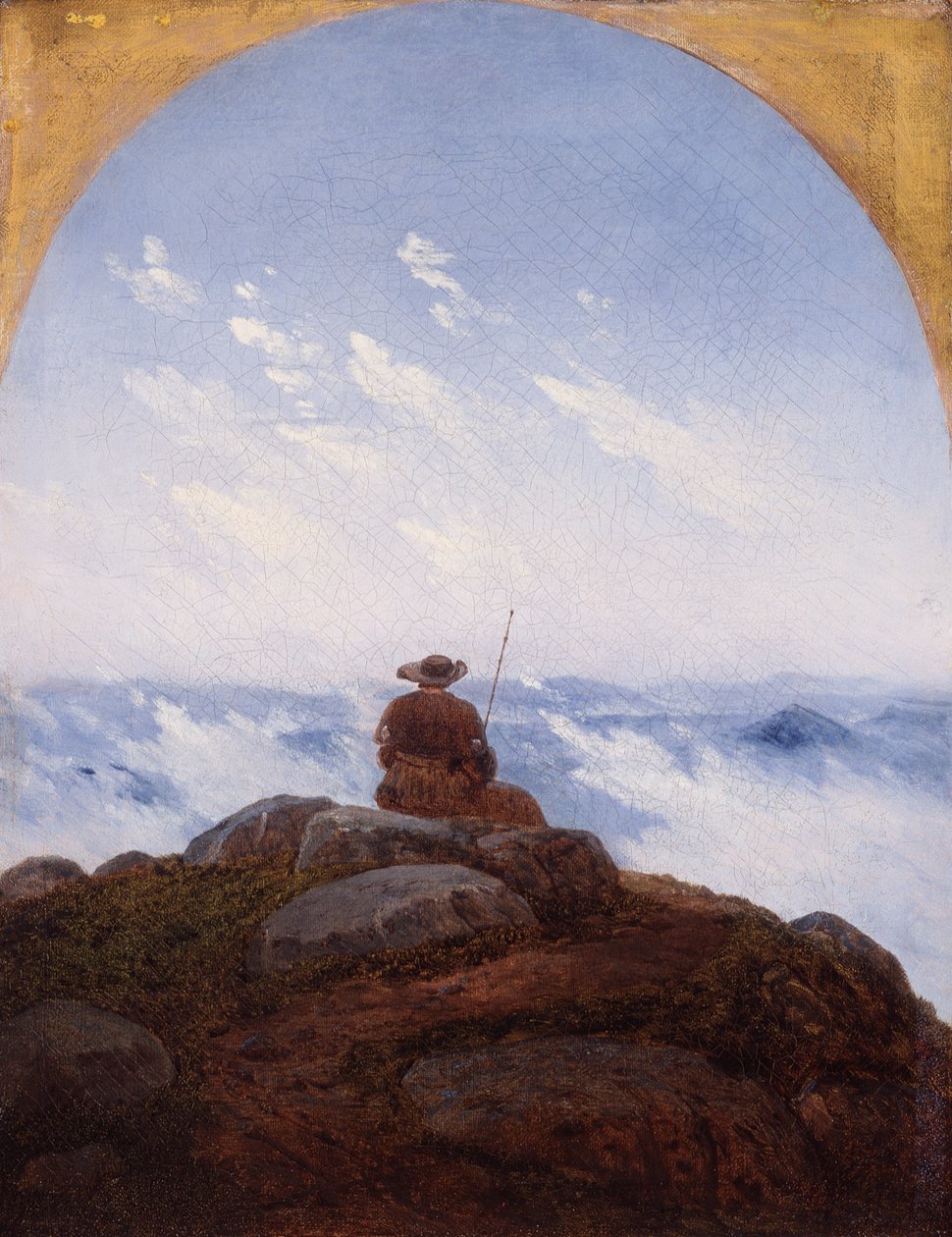Vándor a hegytetőn, 1818. alkotó: Carl Gustav Carus