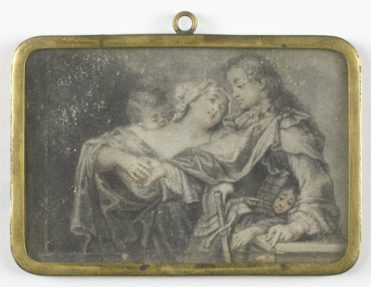 Egy fiatal nő, aki elvonja egy harcos figyelmét, miközben az egyik gyereke kirabolja alkotó: Carl Gustav Klingstedt (attributed to)