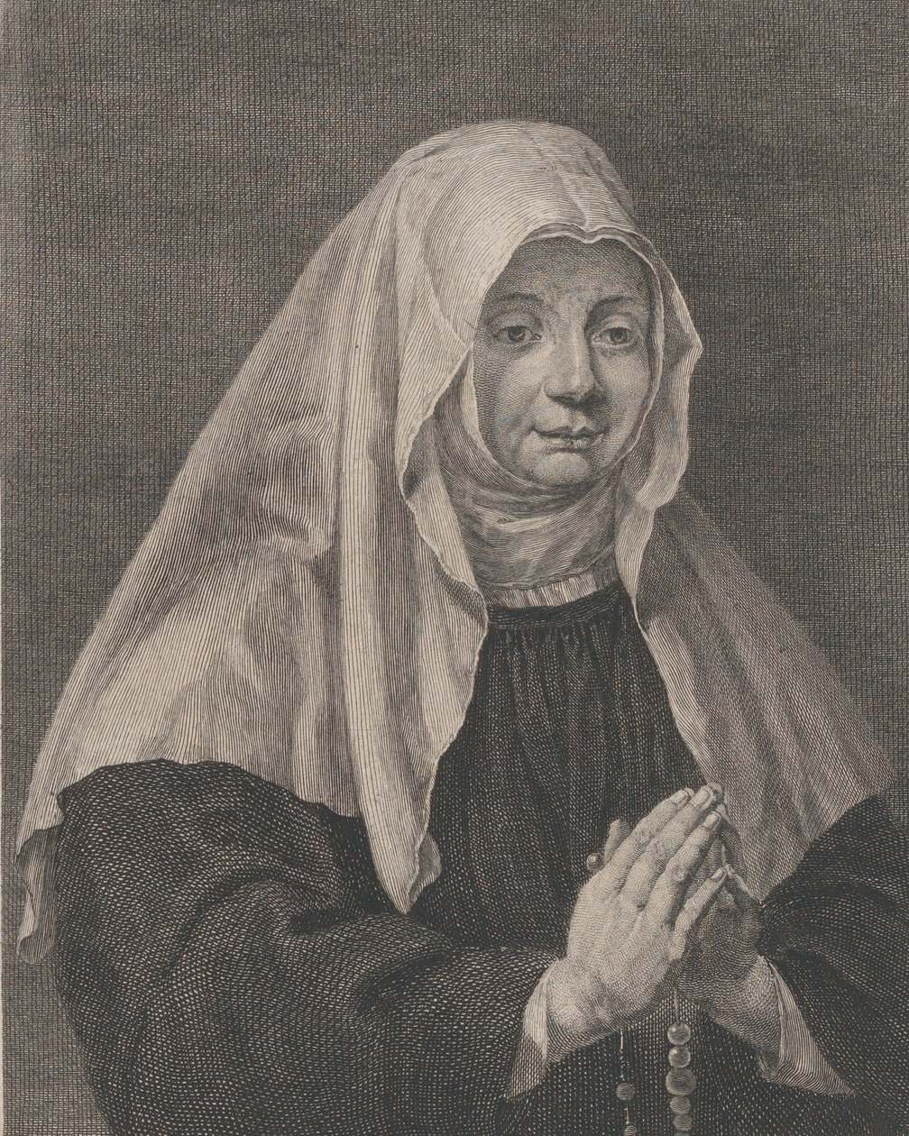 Egy imádkozó apáca portréja, kb. 1771. alkotó: Carl Guttenberg