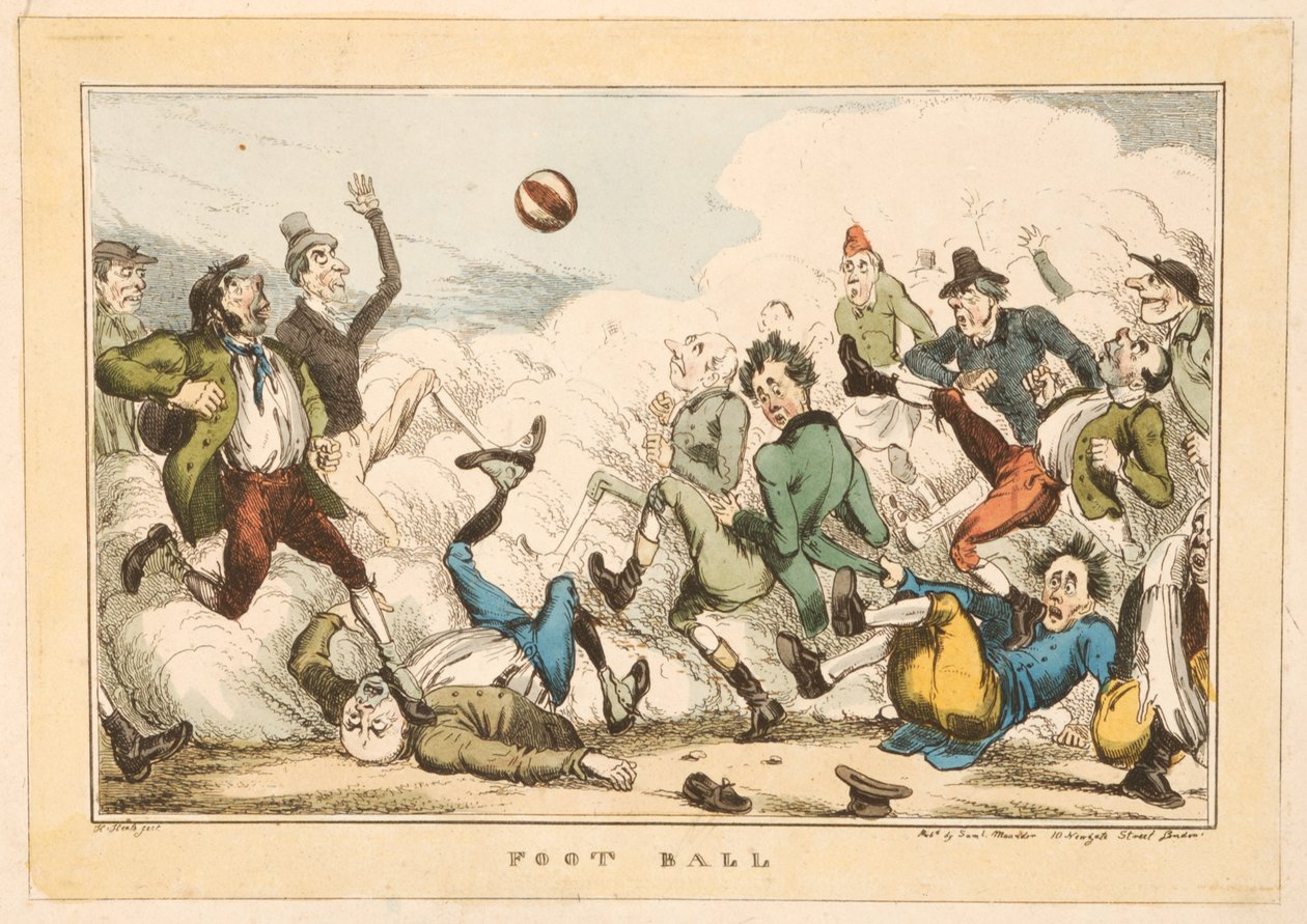 Labdarúgás London utcáin, 1820 alkotó: Carl H. Heath