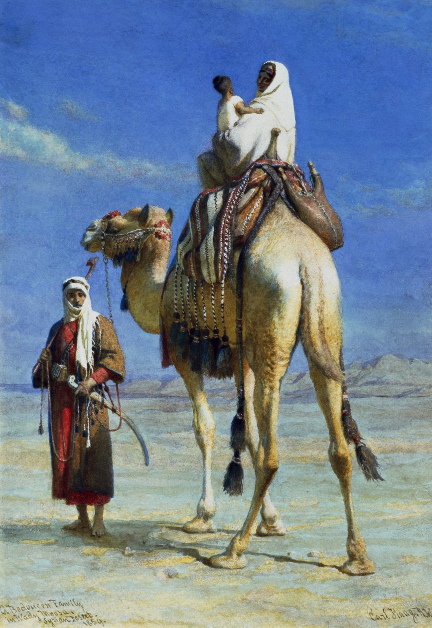 Egy beduén család Wady Mousában, a szíriai sivatagban, 1859 alkotó: Carl Haag