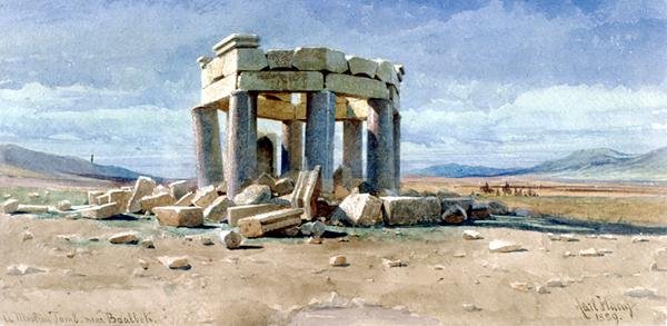 Muszlim sírhely Baalbek közelében alkotó: Carl Haag