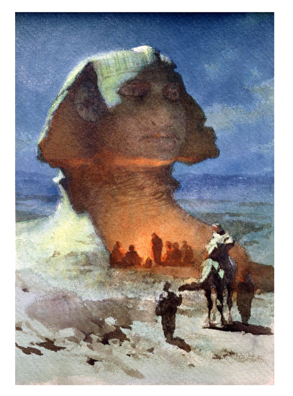 Egy éjszakai tábor a Szfinx előtt alkotó: Carl Haag