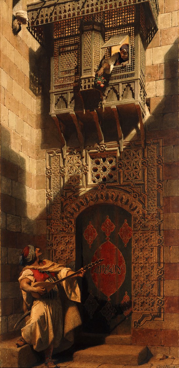 Szerenád Kairóban; Eine Serenata Kairóban, 1893 alkotó: Carl Haag