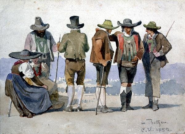 Csoportos vizsgálat Botzenben alkotó: Carl Haag