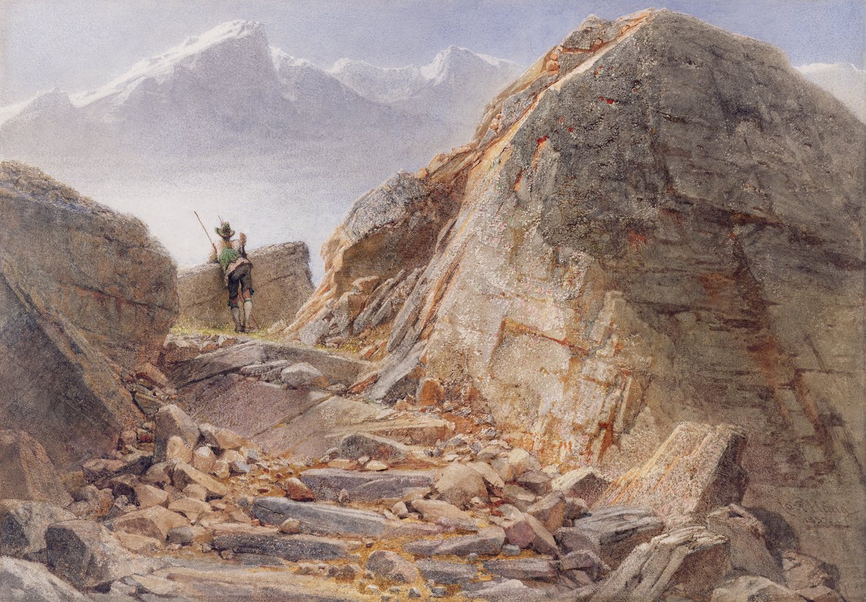 Watzmann lábánál, Bajor-felföld, 1857 alkotó: Carl Haag