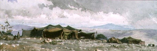 Az agilis agliai táborban, 1859 (wc) alkotó: Carl Haag