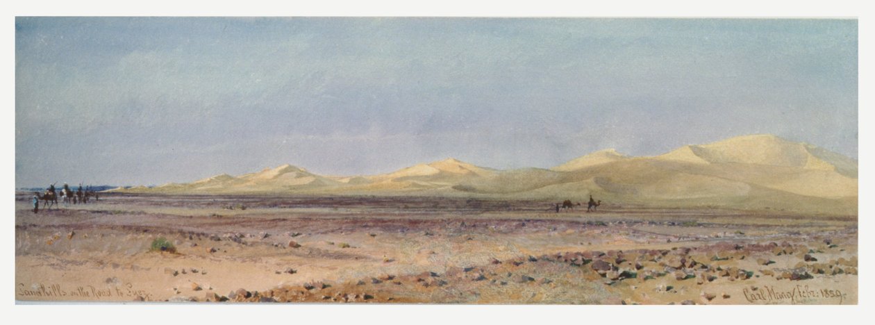Homokhegyek a Szuez felé vezető úton, 1859 alkotó: Carl Haag