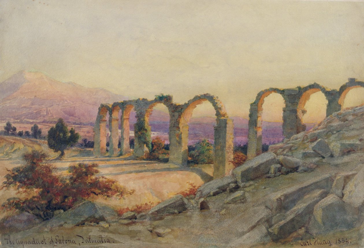 A salonai vízvezeték, Dalmácia, 1854 alkotó: Carl Haag