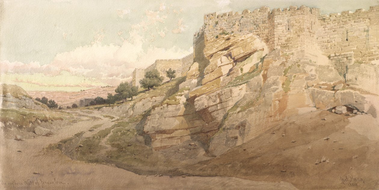 A jeruzsálemi északi fal, 1859 alkotó: Carl Haag