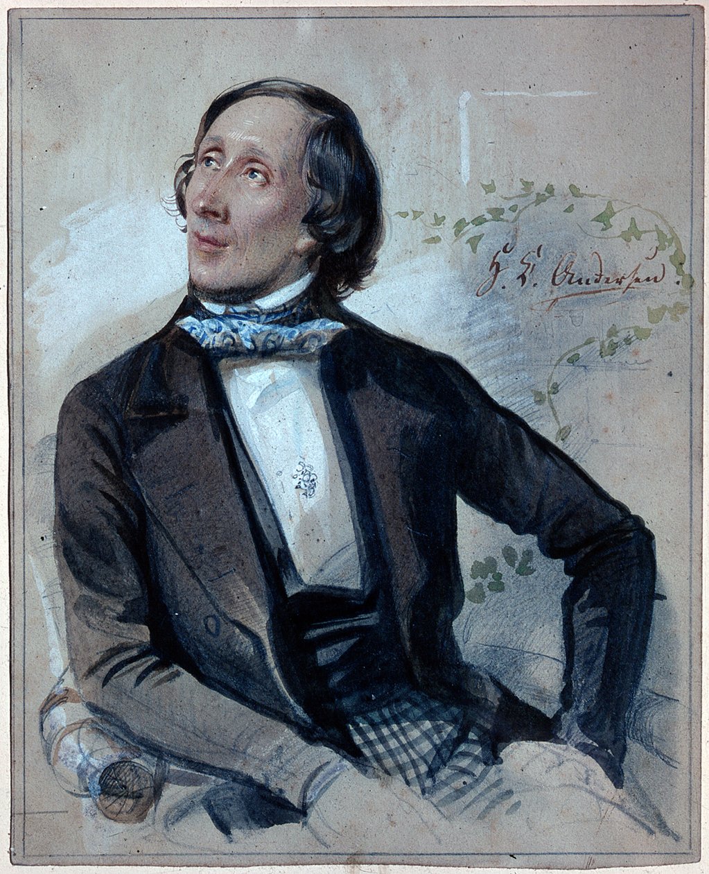 Hans Christian Andersen (1805-1875) portréja alkotó: Carl Hartmann