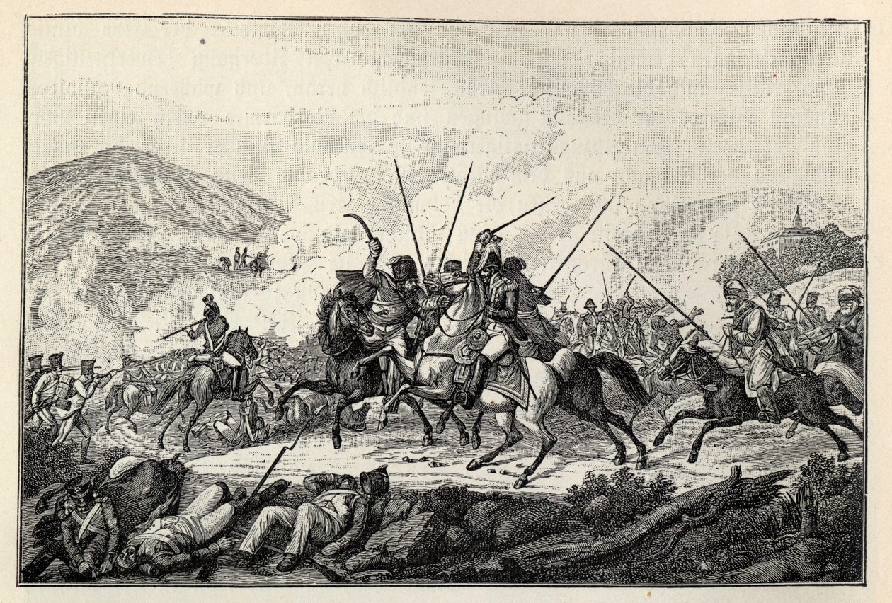 Vandamme tábornok elfogása a kulmi csatában 1813. augusztus 30-án. alkotó: Carl Heinrich Rahl