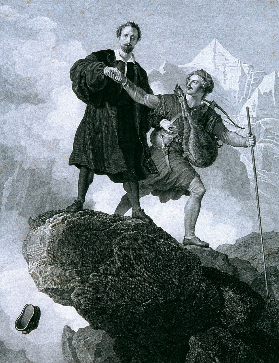 Manfred és a zergevadász alkotó: Carl Heinrich Rahl