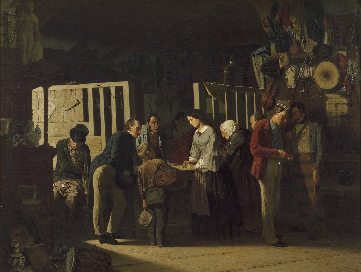 A zálogház II, 1859 alkotó: Carl Hendrik d Unker