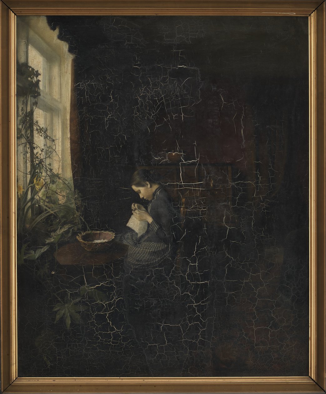 Belső egy lány varrás alkotó: Carl Holsoe