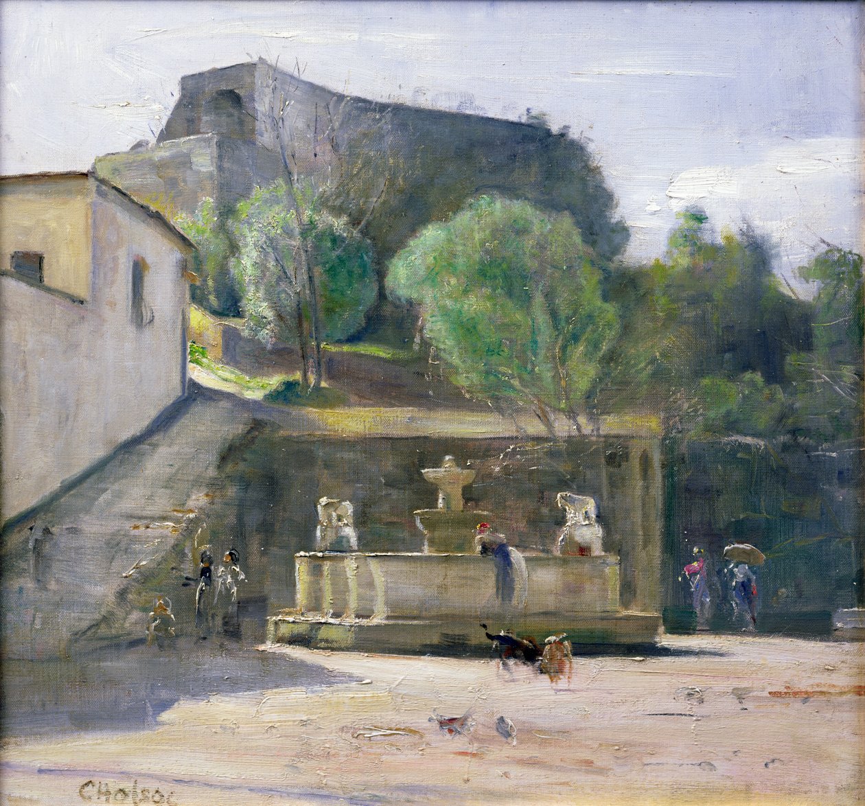 A szökőkútnál, Olaszország alkotó: Carl Holsoe