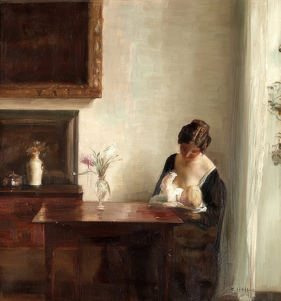 Belső anyával és gyermekével alkotó: Carl Holsoe