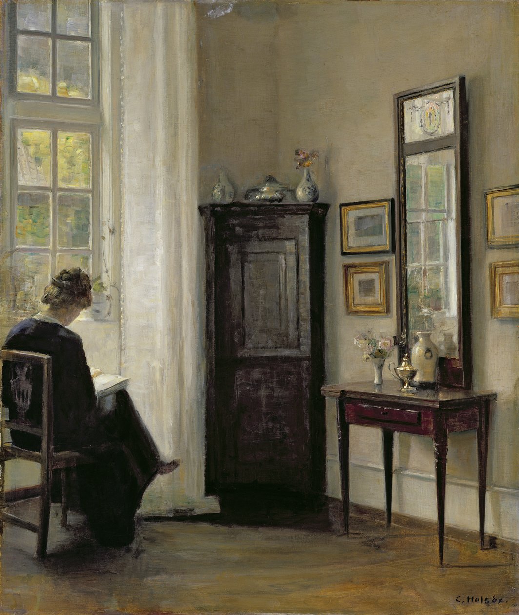 Belső olvasó nővel alkotó: Carl Holsoe