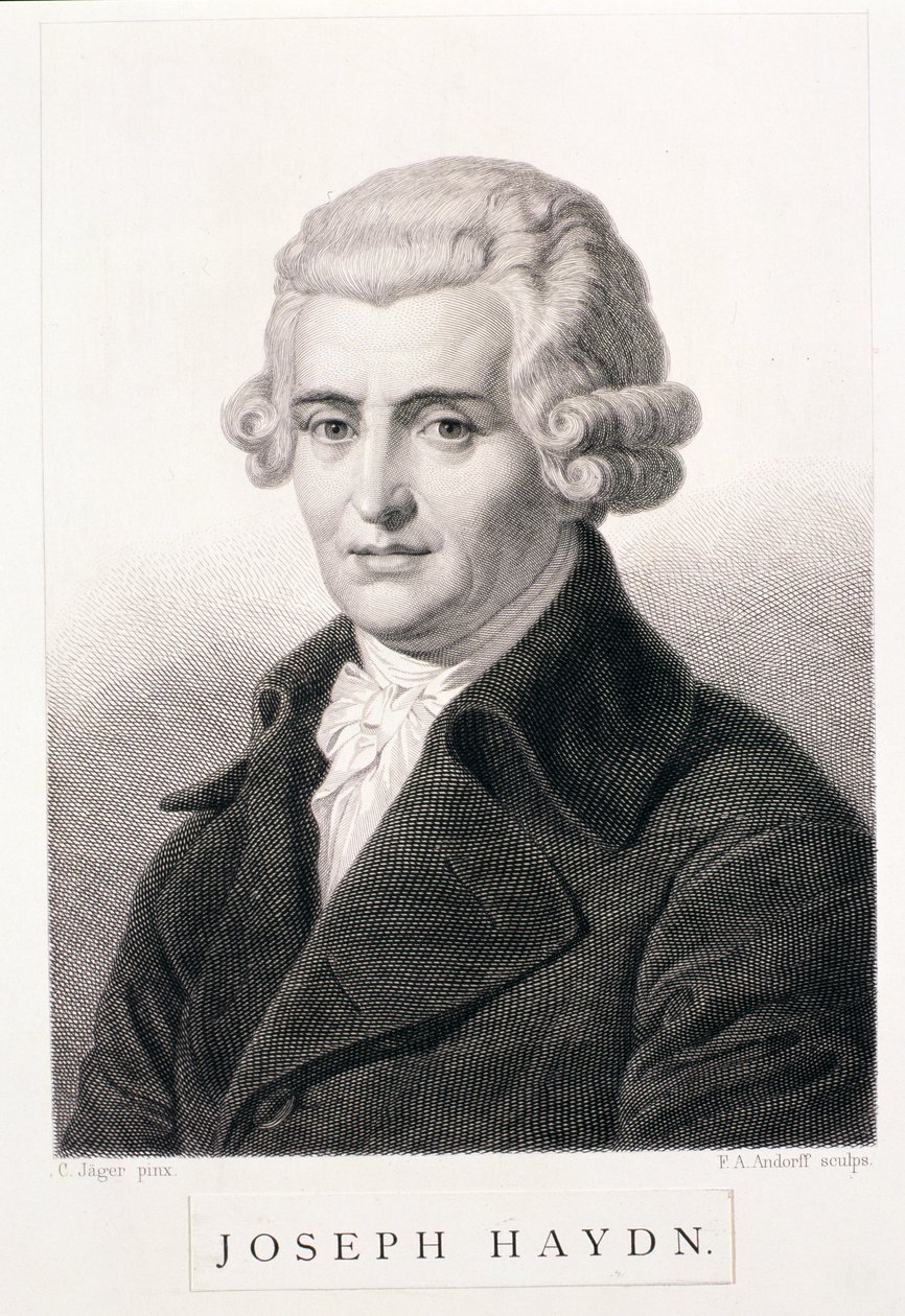 Joseph Haydn (1732-1809) metszete: F.A. Andorff alkotó: Carl Jager