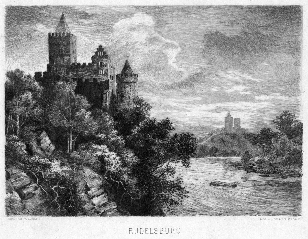 Rudelsburg, Németország, 1900 alkotó: Carl Jander