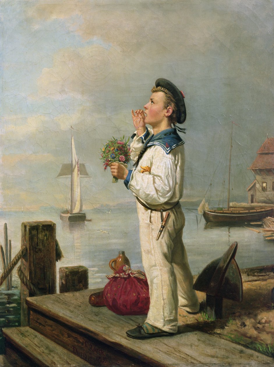 Kis tengerész a rakparton vár alkotó: Carl Julius Lorck