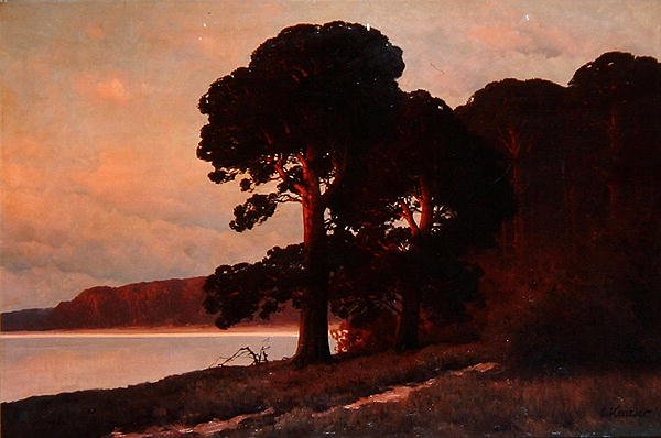 Naplemente, 1930 körül (olaj, vászon) alkotó: Carl Kenzler