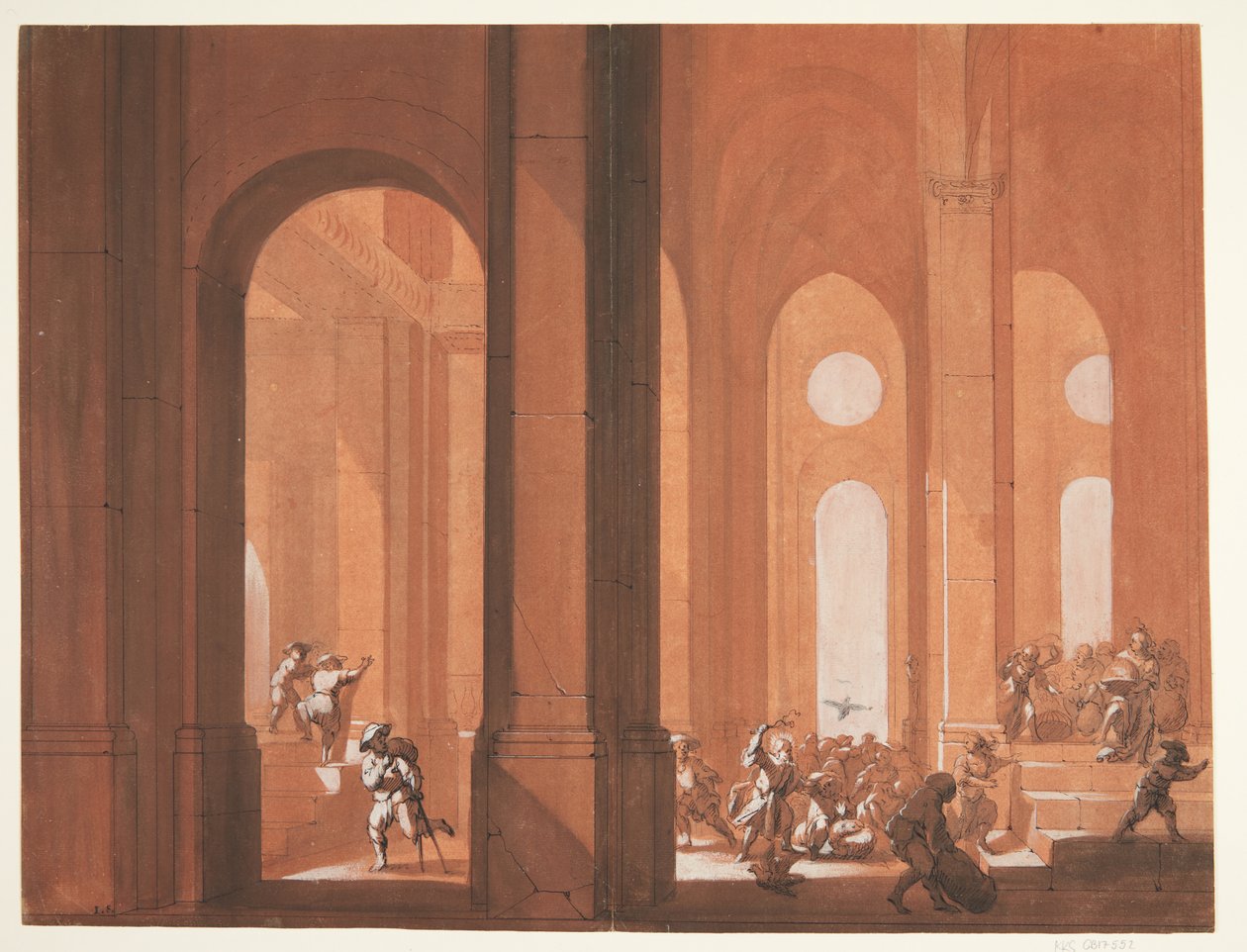 Krisztus kiűzi a kereskedőket a templomból alkotó: Carl Krick