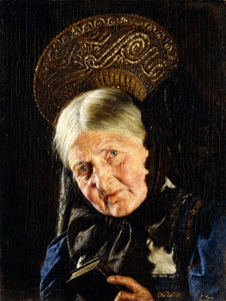 Egy nő könyvvel, alkotó: Carl Kronberger