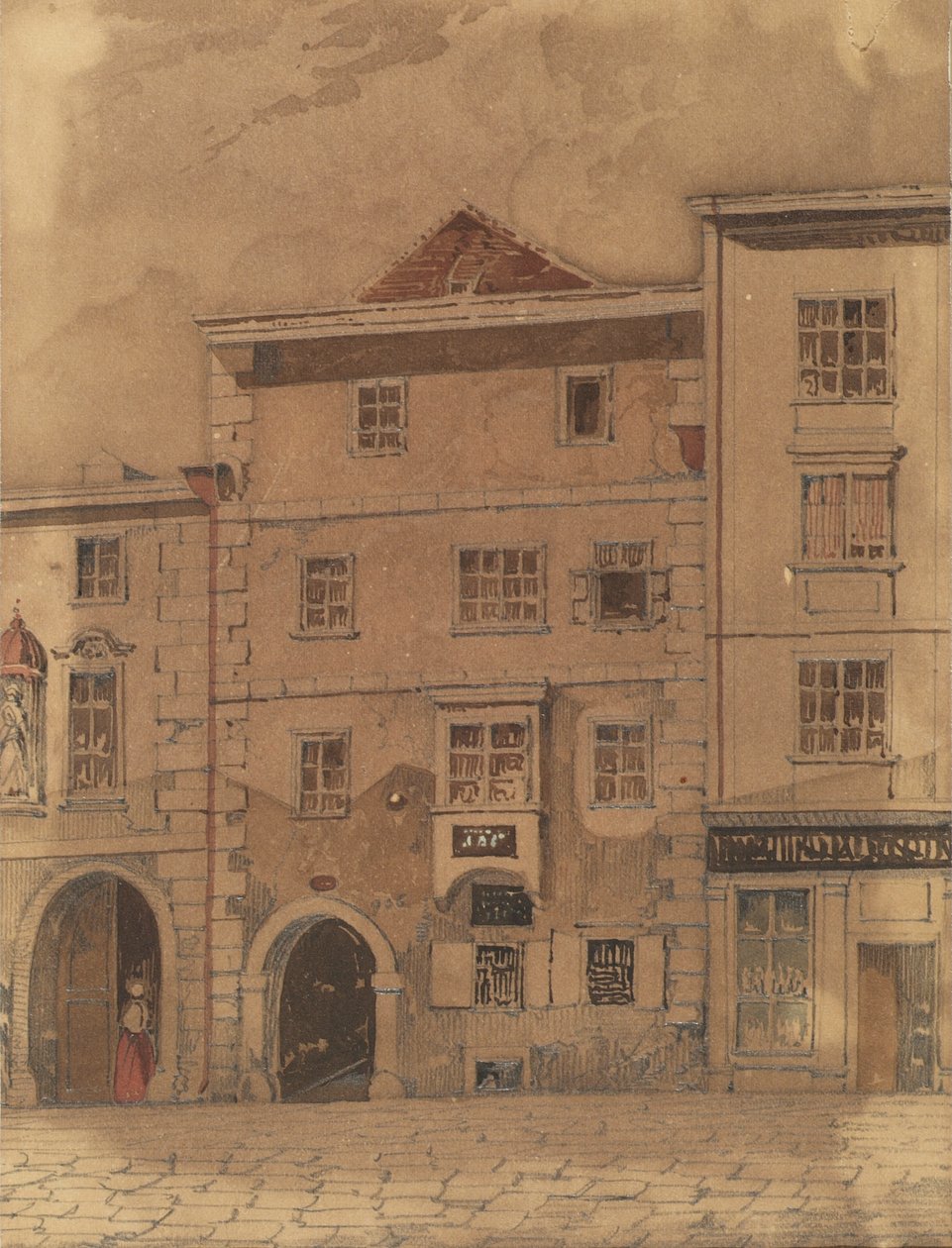 Ház, ahol Mozart meghalt, a bécsi Rauhensteingasse-n. alkotó: Carl L. Wiesböck