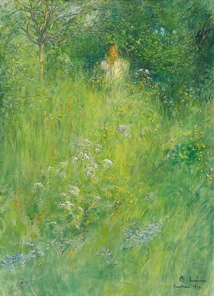 Tündér vagy Kersti a réten alkotó: Carl Larsson